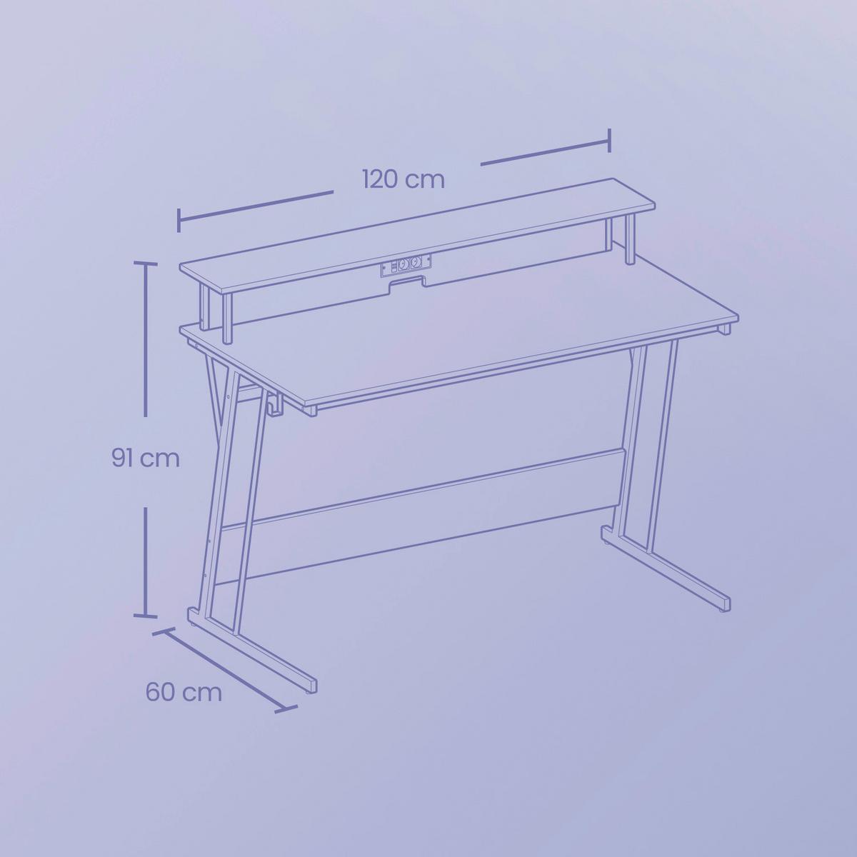 Computertisch Schwarz - Schwarz, Trend, Holzwerkstoff/Metall (120/60/91cm) - MID.YOU