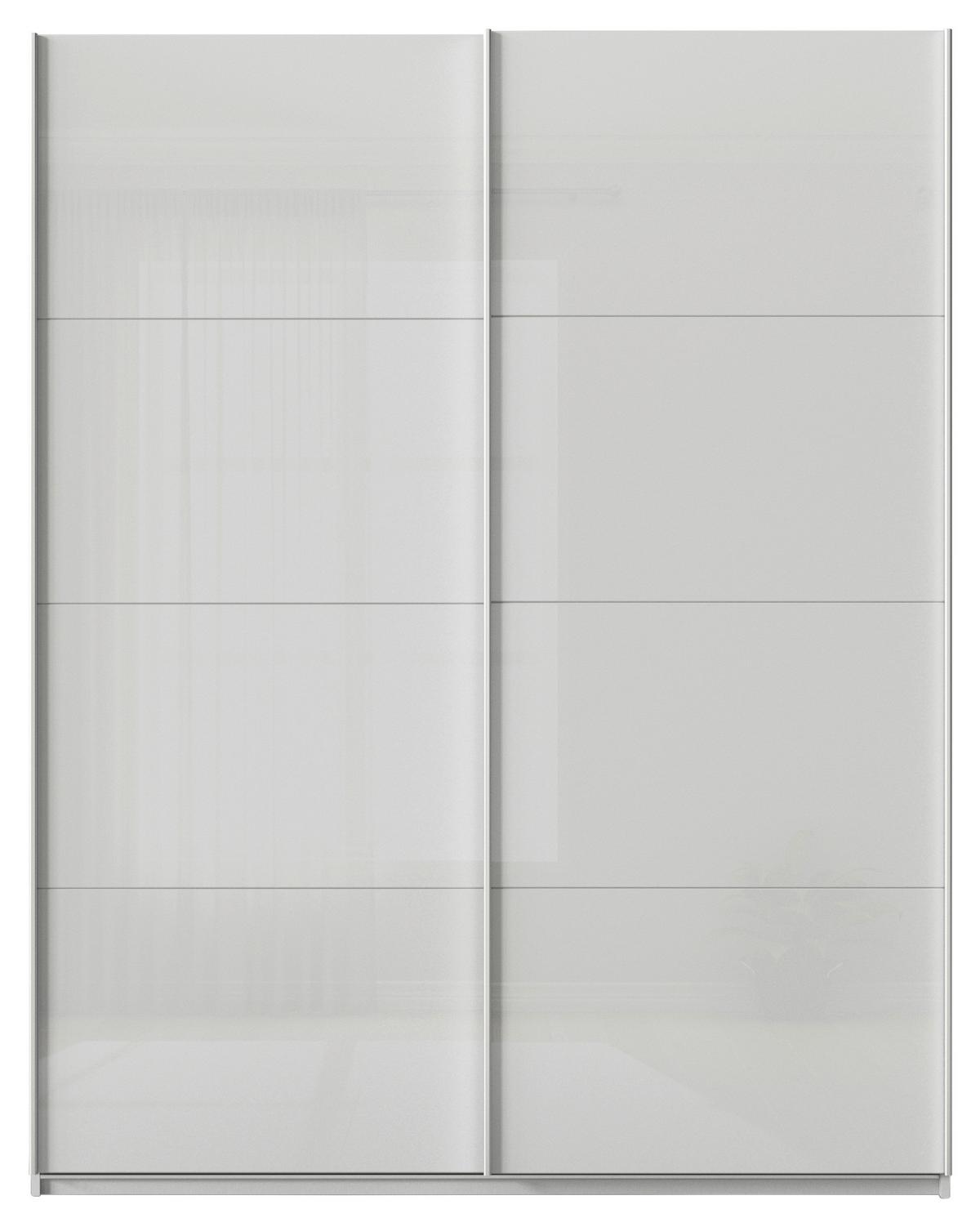 DULAP USI CULISANTE FELDKIRCH - gri deschis/gri lucios intens, Modern, sticlă/material pe bază de lemn (181/229/62cm)