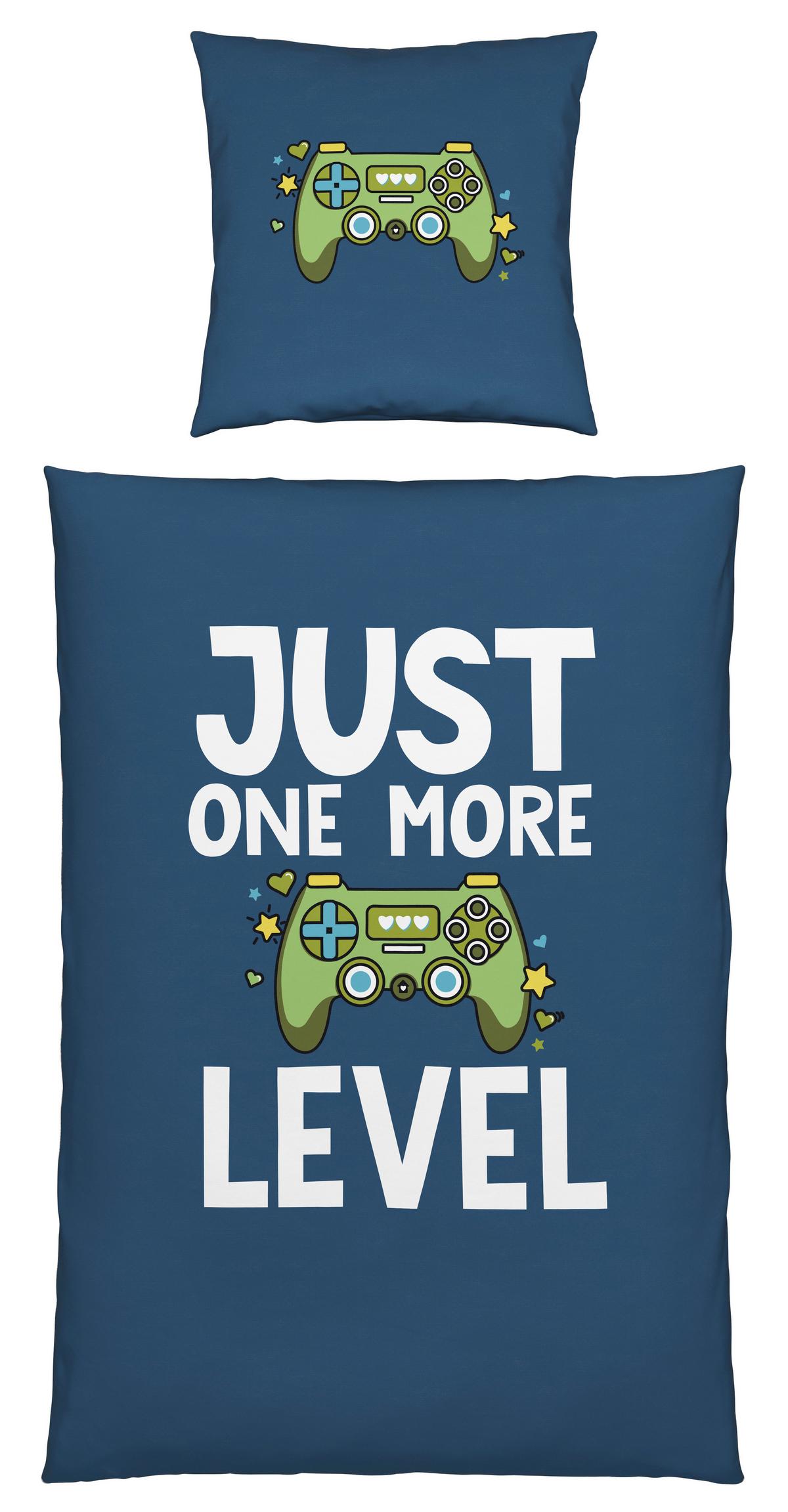 Jungendbettwäsche Level Blau/Grün ca. 135x200cm - Blau/Grün, Textil (135/200cm) - Modern Living