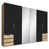 Ormar S Klasičnim Vratima Level 36a - boje grafita/boje hrasta, Moderno, staklo/drvni materijal (300/216/58cm) - Modern Living