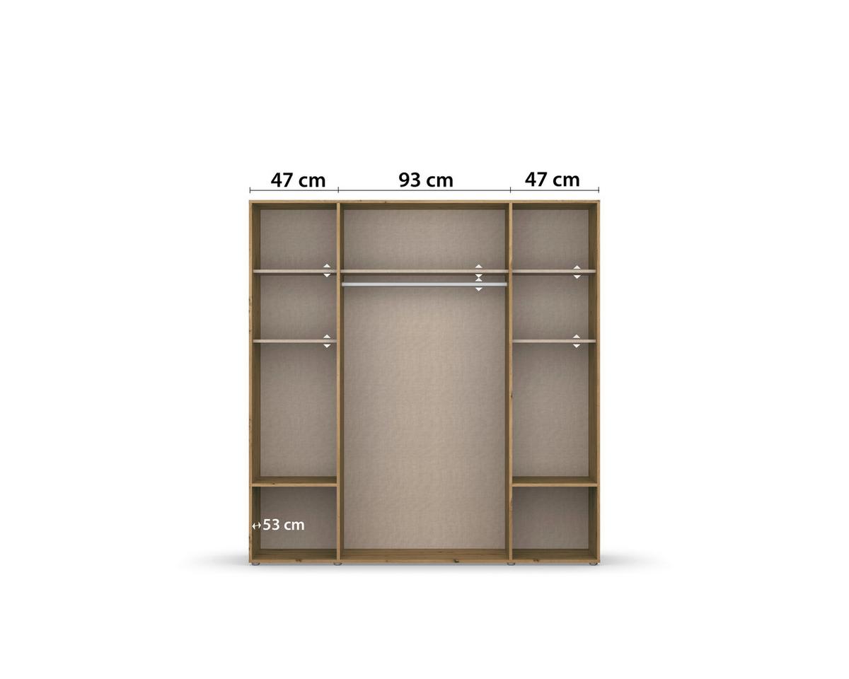 DULAP USI ROTATIVE VOYAGER - stejar Artisan, Modern, material pe bază de lemn (187/194/53cm) - Modern Living