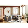 Beistelltisch in Natur/nickelfarben - Naturfarben/Nickelfarben, ROMANTIK / LANDHAUS, Holz/Metall (37,5/56cm) - PREMIUM LIVING