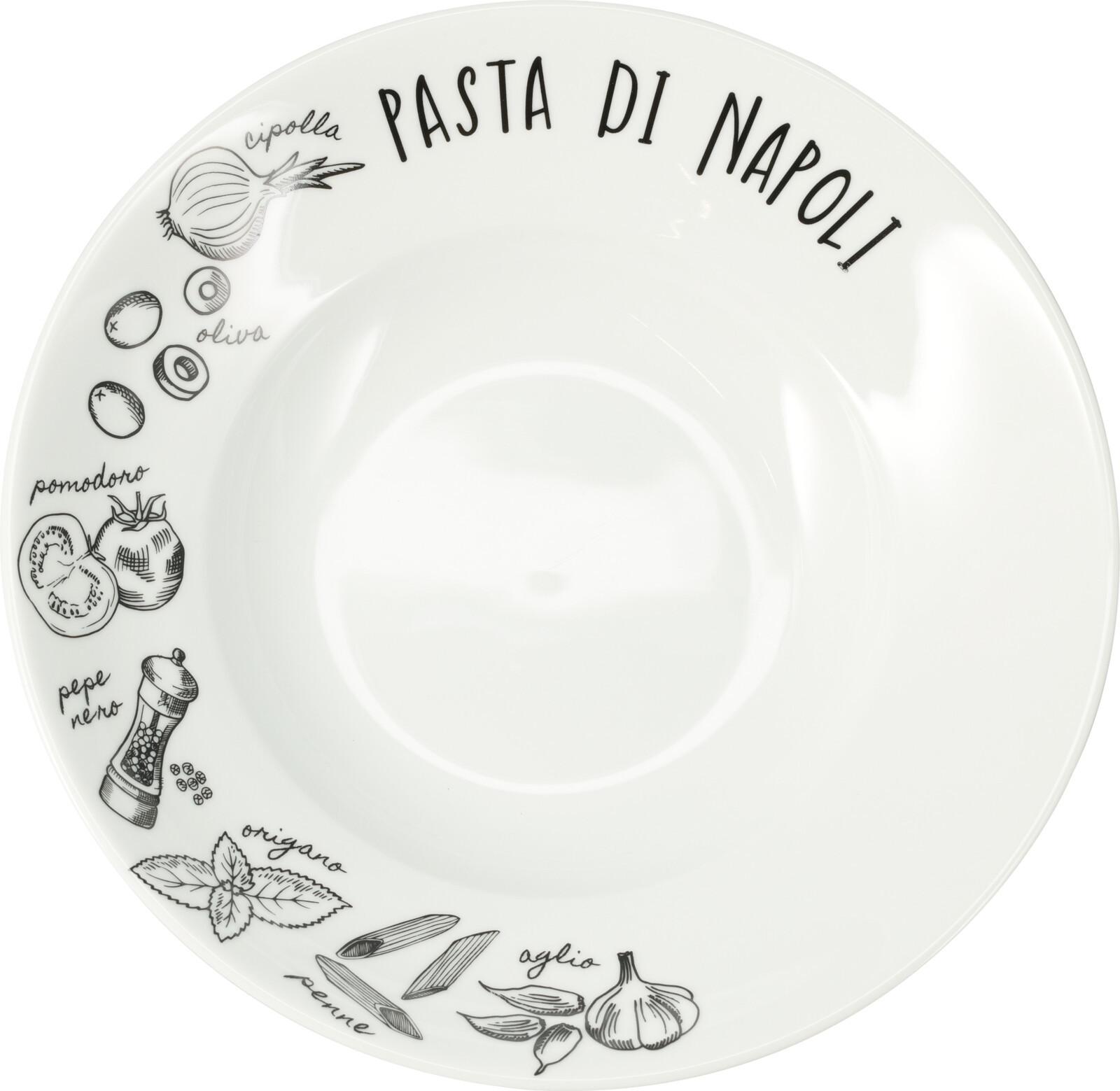 Tésztás Tányér Pasta - fehér, kerámia (28/6cm)