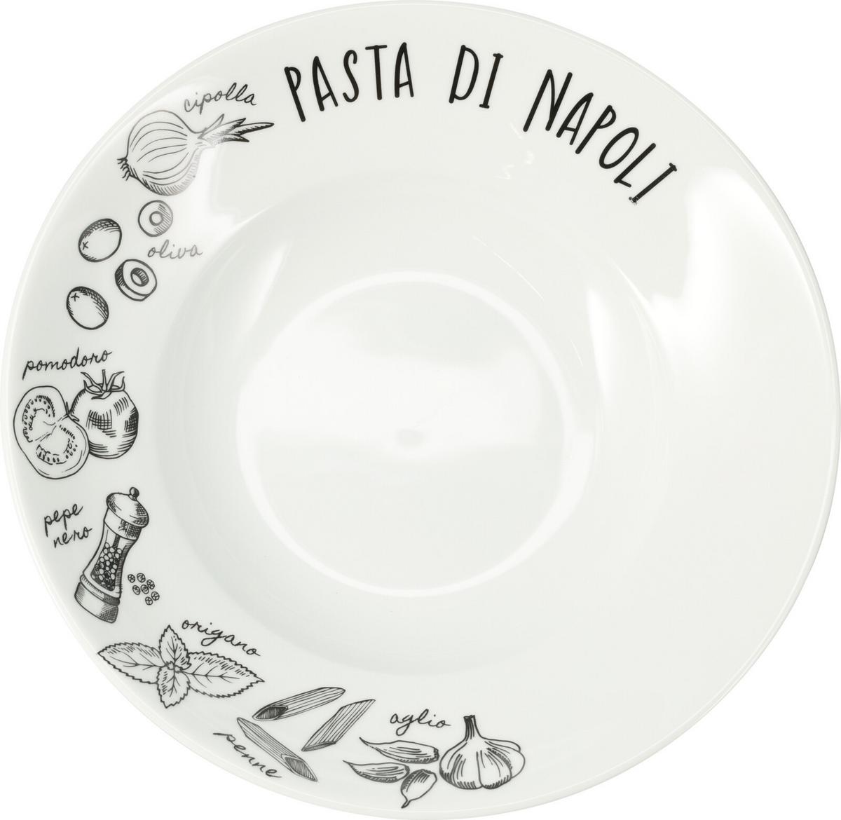 Tésztás Tányér Pasta - fehér, kerámia (28/6cm)
