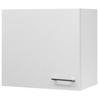 Küchenoberschrank Weiß - Edelstahlfarben/Weiß, MODERN, Holzwerkstoff/Metall (60/54/32cm) - FlexWell