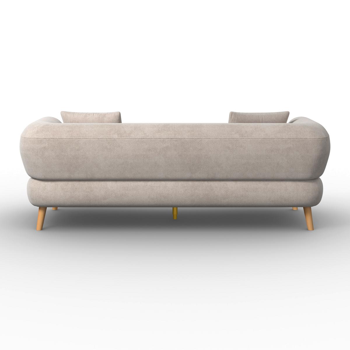 Sofa Elisabeth Bouclé Beige - Beige/Naturfarben, MODERN, Holz/Textil (216/81/94cm) - Bessagi Home