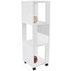 Etajeră Rolly - alb, Modern, plastic/material pe bază de lemn (34/111/34cm) - Modern Living