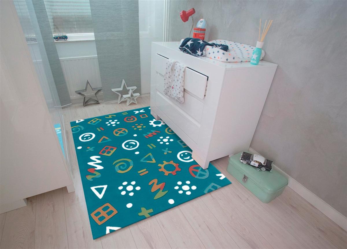 KINDERTEPPICH SPIRIT GLOWY 3146 BLAU110X160 - Blau, Design, Textil (110/160cm) - Kayoom