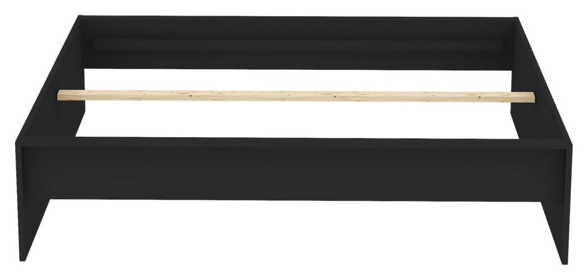 Bettrahmen Unit 180 in Anthrazit - Anthrazit, KONVENTIONELL, Holzwerkstoff (180/200cm) - Based