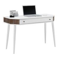 Schreibtisch Capri in Weiß/Eichefarben - Eichefarben/Schwarz, MODERN, Holz/Holzwerkstoff (120/76/50cm) - Mömax