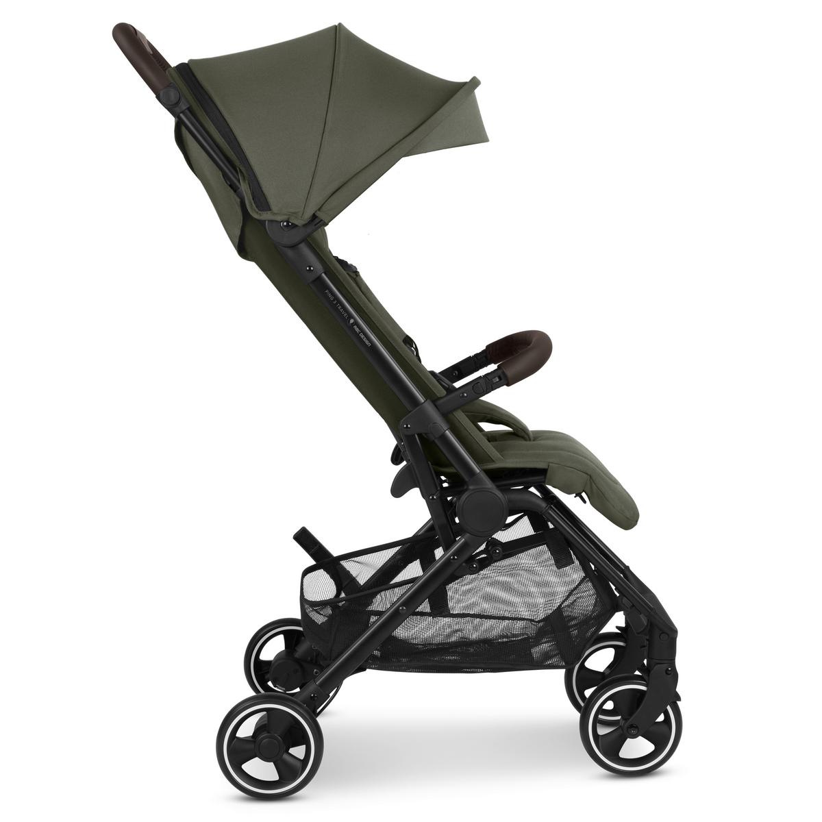 WÓZEK SPACEROWY PING 3 TRAVEL - czarny/ciemnozielony, Basics, metal (51/107/81cm) - ABC Design