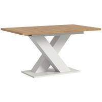 Ausziehtisch Marlon Eiche Artisan ca. 150-190x90x/76 cm - Eiche Artisan/Weiß, KONVENTIONELL, Holzwerkstoff (150-190/90/76cm) - MID.YOU