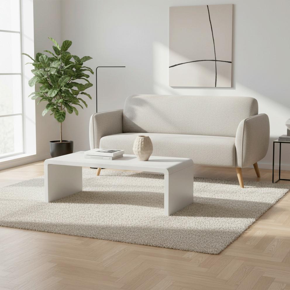 2-SITS SOFFA PIA - ljusgrå/naturfärgad, Modern, trä/textil (146/76/75cm) - Bessagi Home