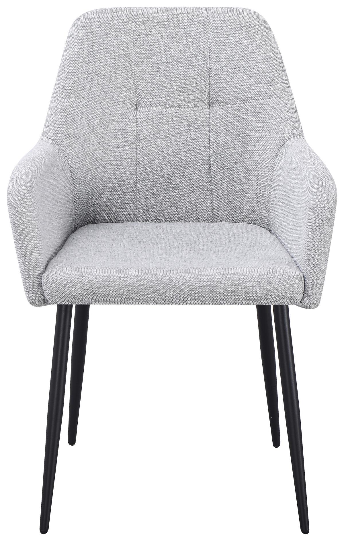 Naslanjač Joe Ii, Svetlo Siva - črna/svetlo siva, Konvencionalno, kovina/tekstil (58/86/61cm)