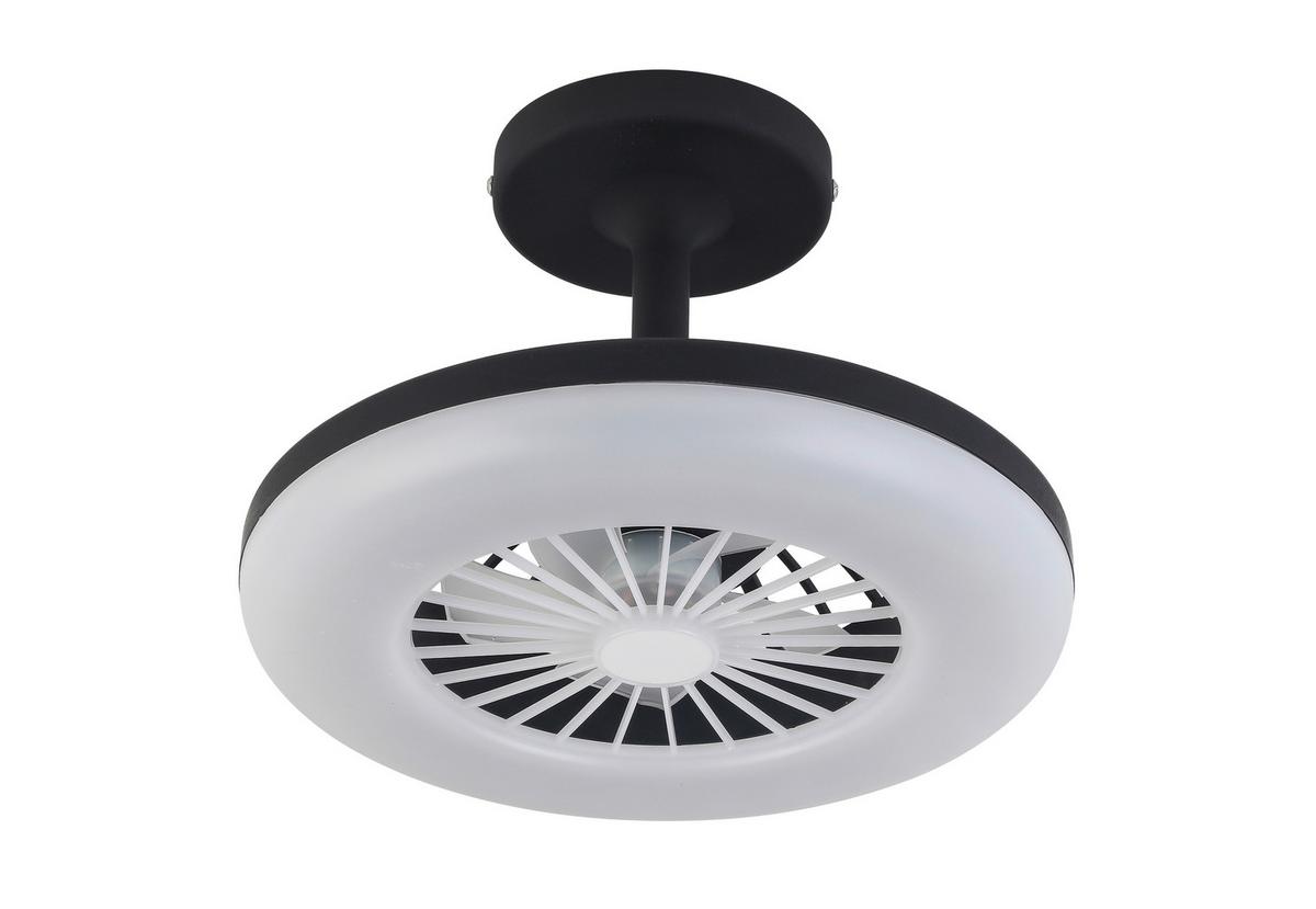 Mennyezeti Ventilátor Amalia - fekete/áttetsző, Modern, műanyag (27,5cm) - Modern Living