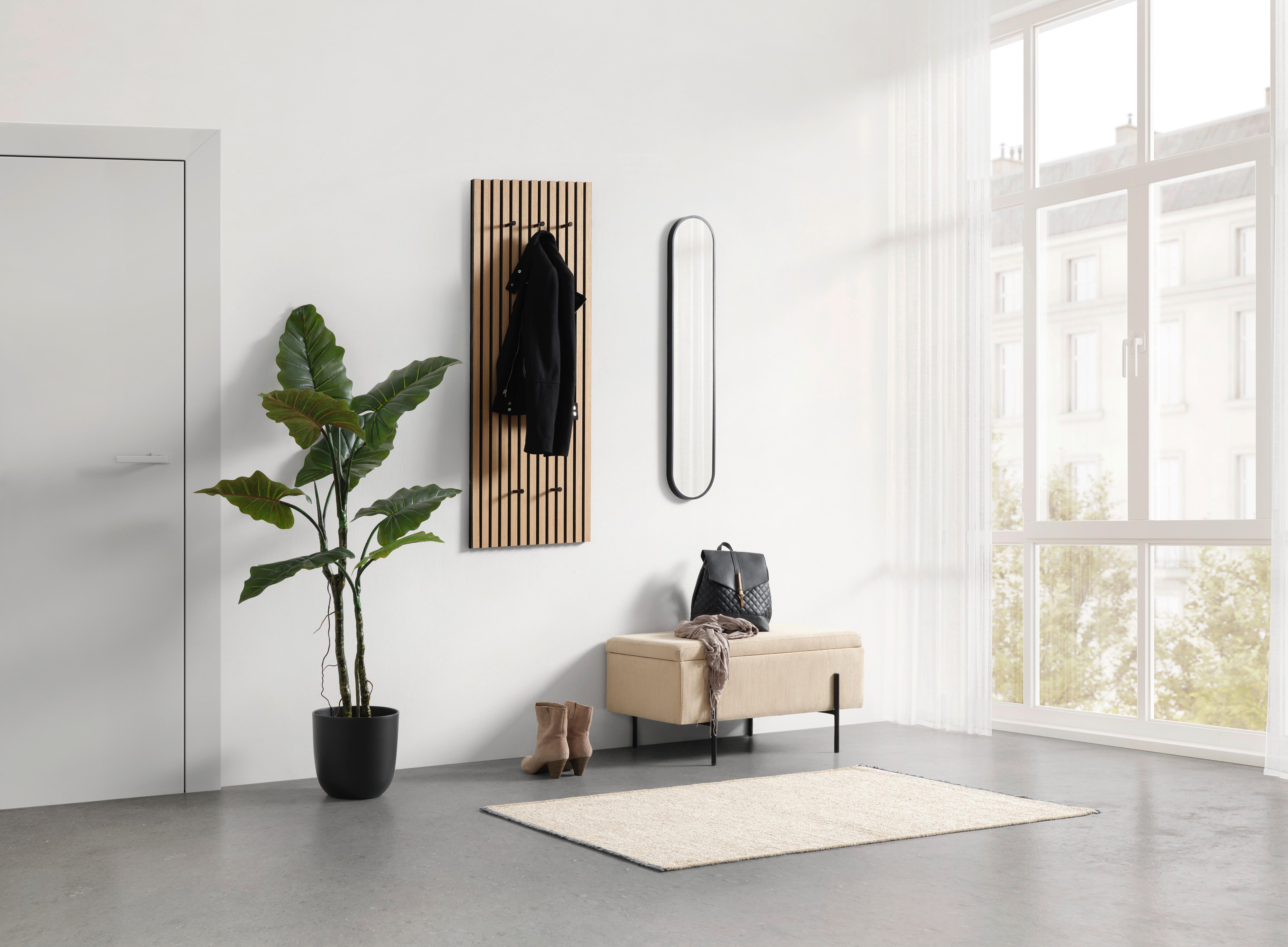 HALLPANEL GRACE -SB- - ekfärgad, Modern, metall/trämaterial (50/125/7,5cm) - Mömax
