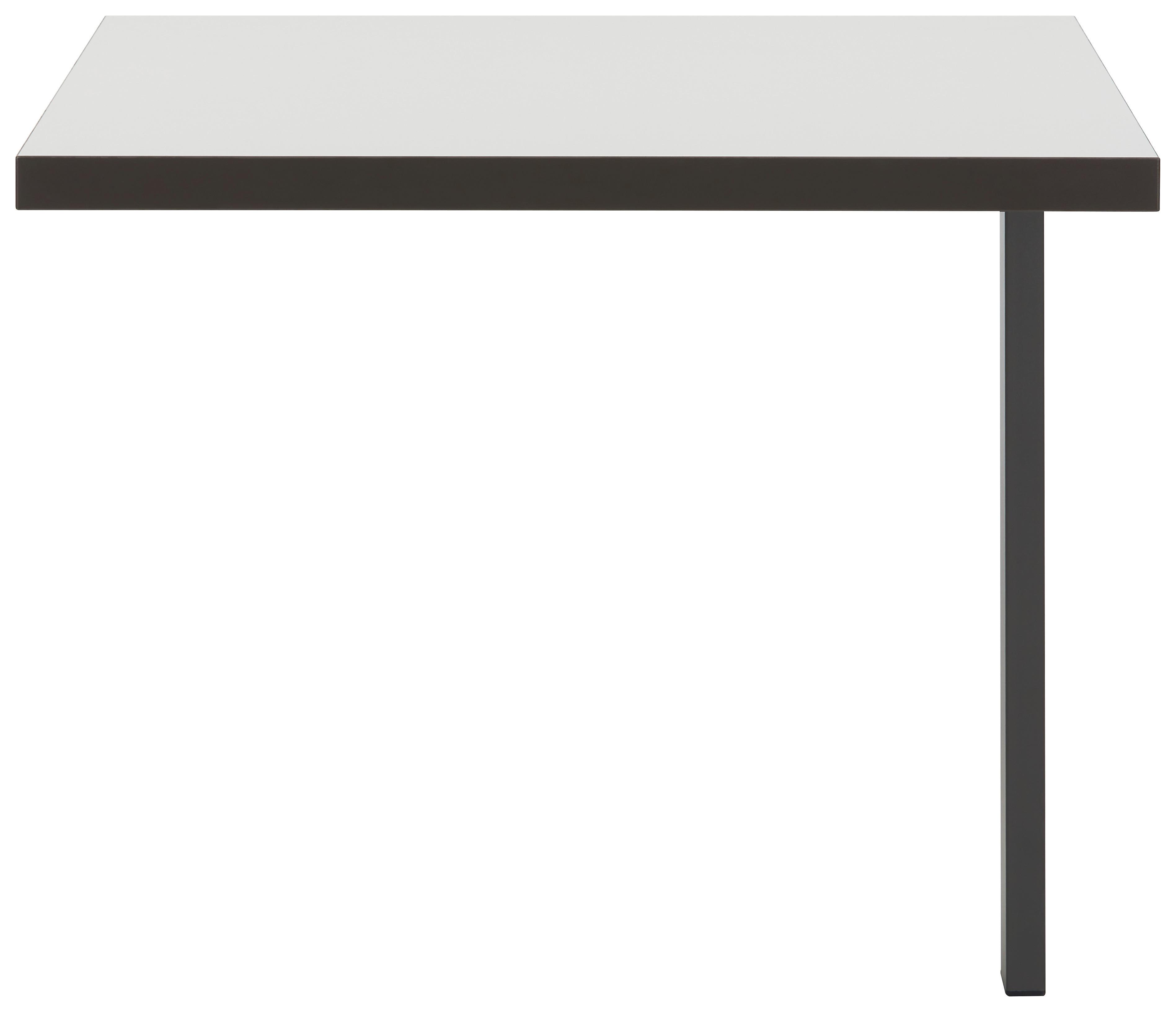 Eckverbindungsplatte in Grau/Weiß - Weiß/Grau, MODERN, Holzwerkstoff/Metall (75/74,1/75cm) - Mömax