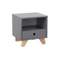 Nachtkästchen Grau - Naturfarben/Grau, Design, Holz/Holzwerkstoff (40/40/35cm) - Livetastic