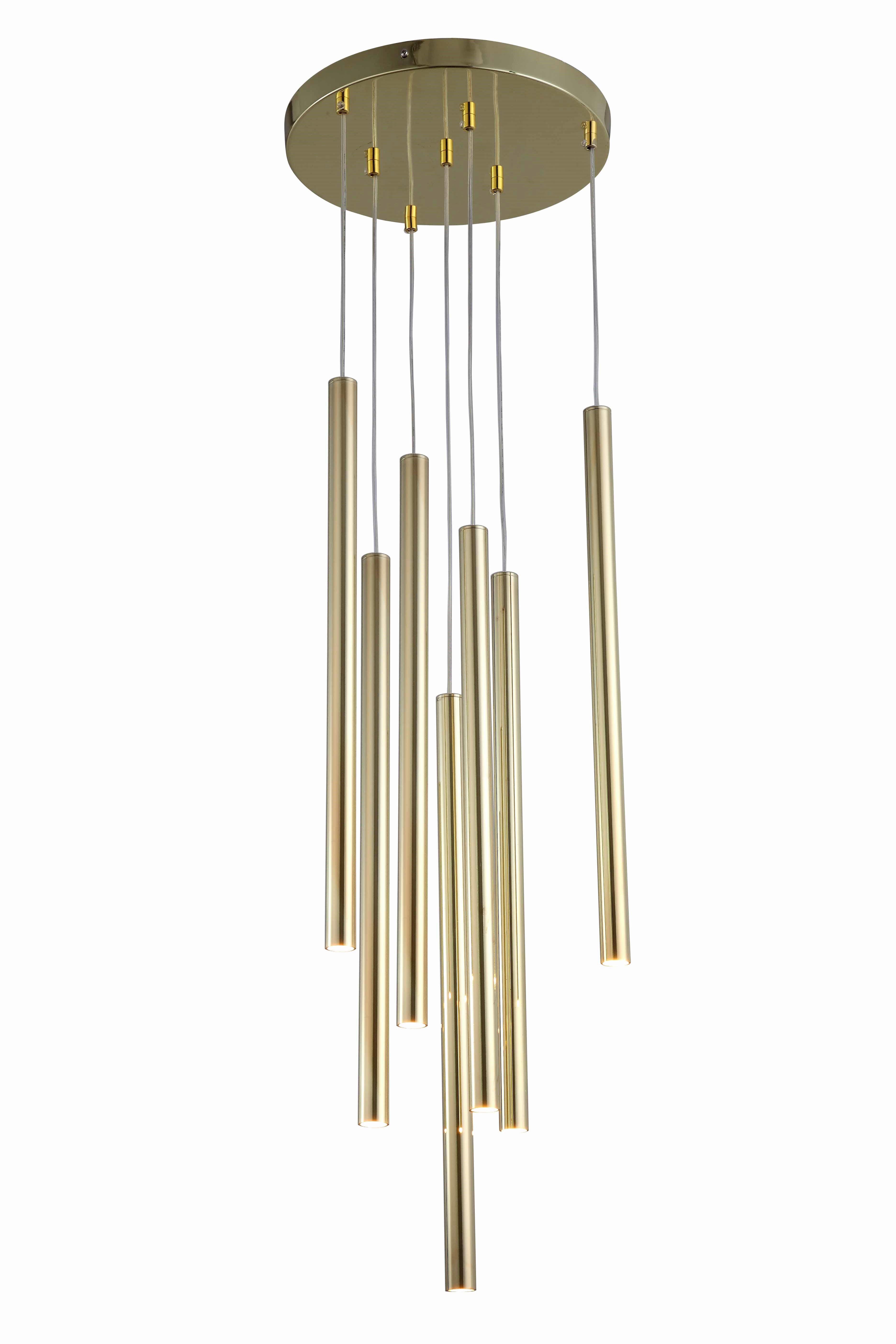 Hängeleuchte Lp-89477p Gd_lungo 7 - Bernsteinfarben, Design, Metall (30/150cm)