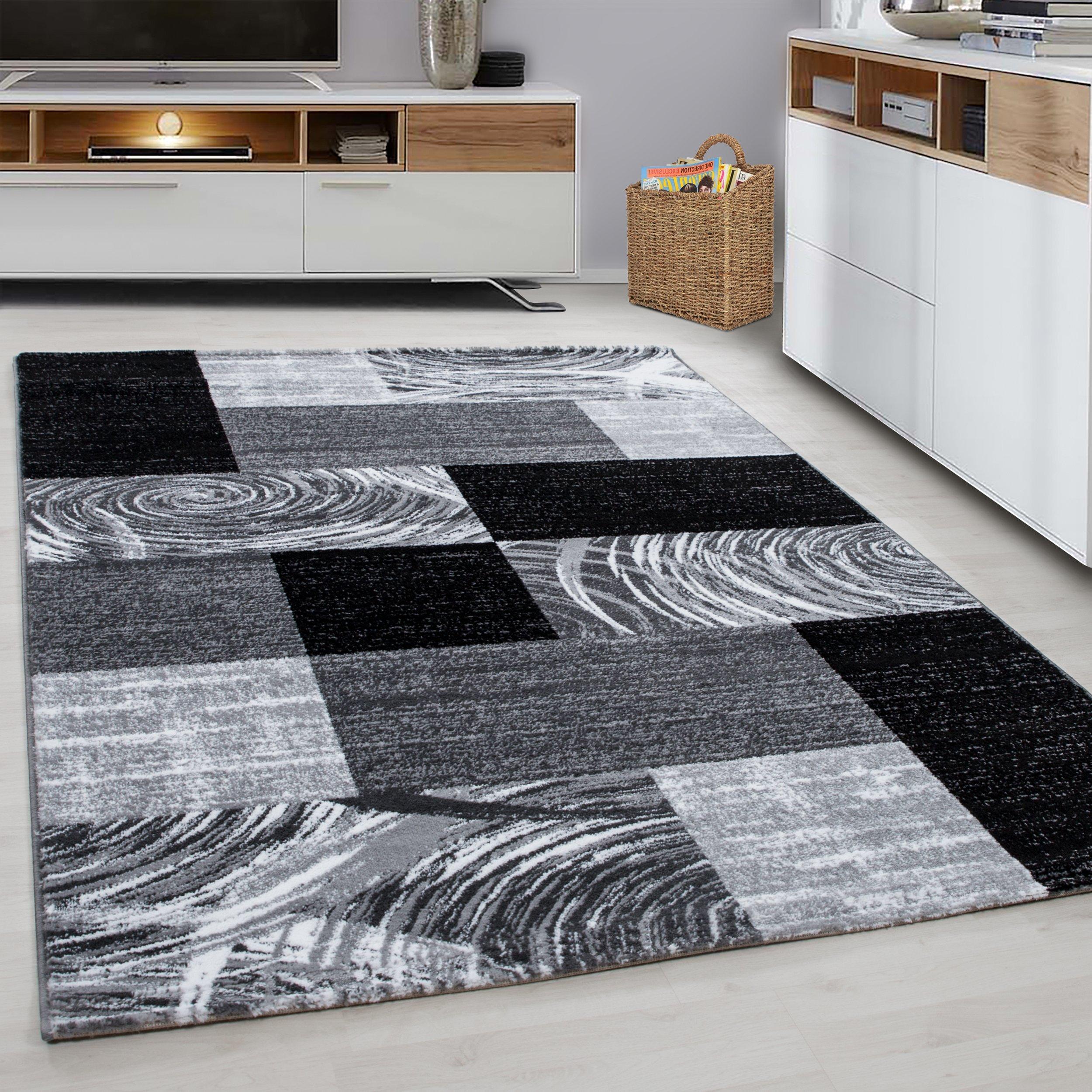 Webteppich Parma Schwarz ca. 200x290cm - Schwarz, KONVENTIONELL, Textil (200/290cm) - Novel