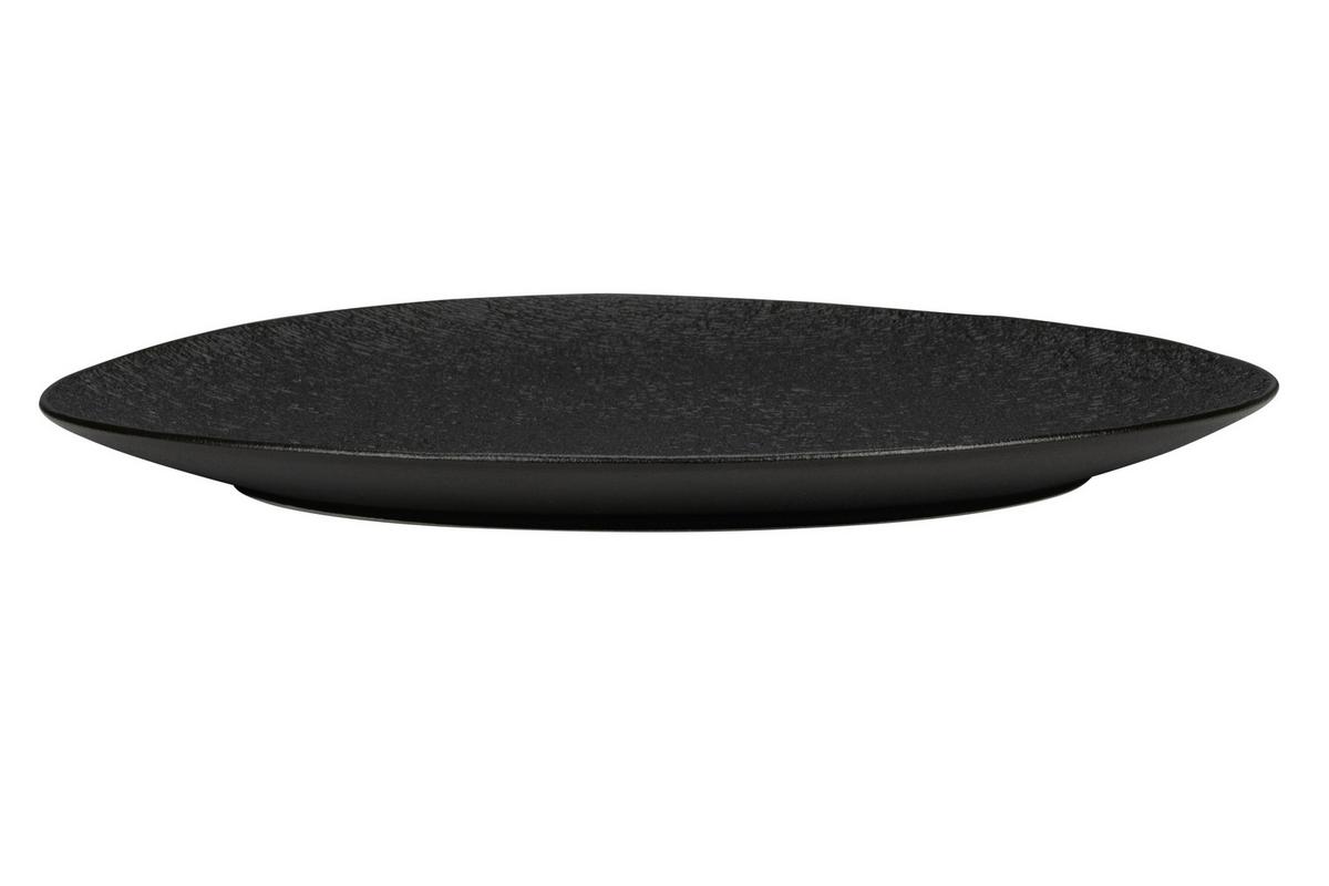 Servierplatte Haruki in Schwarz - Schwarz, MODERN, Keramik (33,3/29/2,8cm) - Mömax