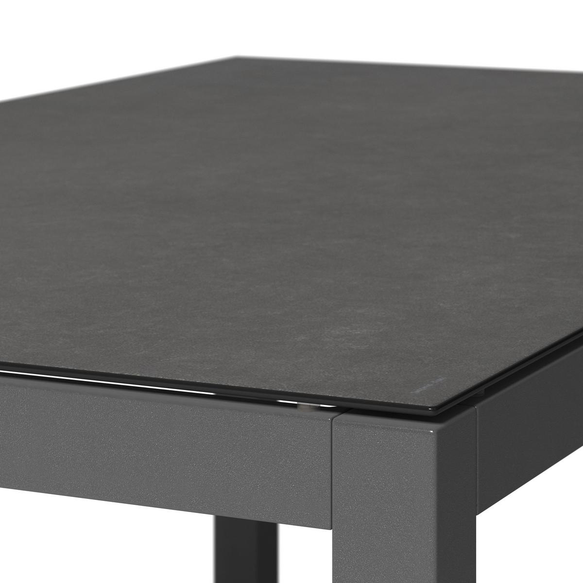 Lounge Garnitura Lecce, Rjava, Antracit, 4-Delno - črna/antracit, Moderno, kovina/steklo (194/255cm) - Beldano