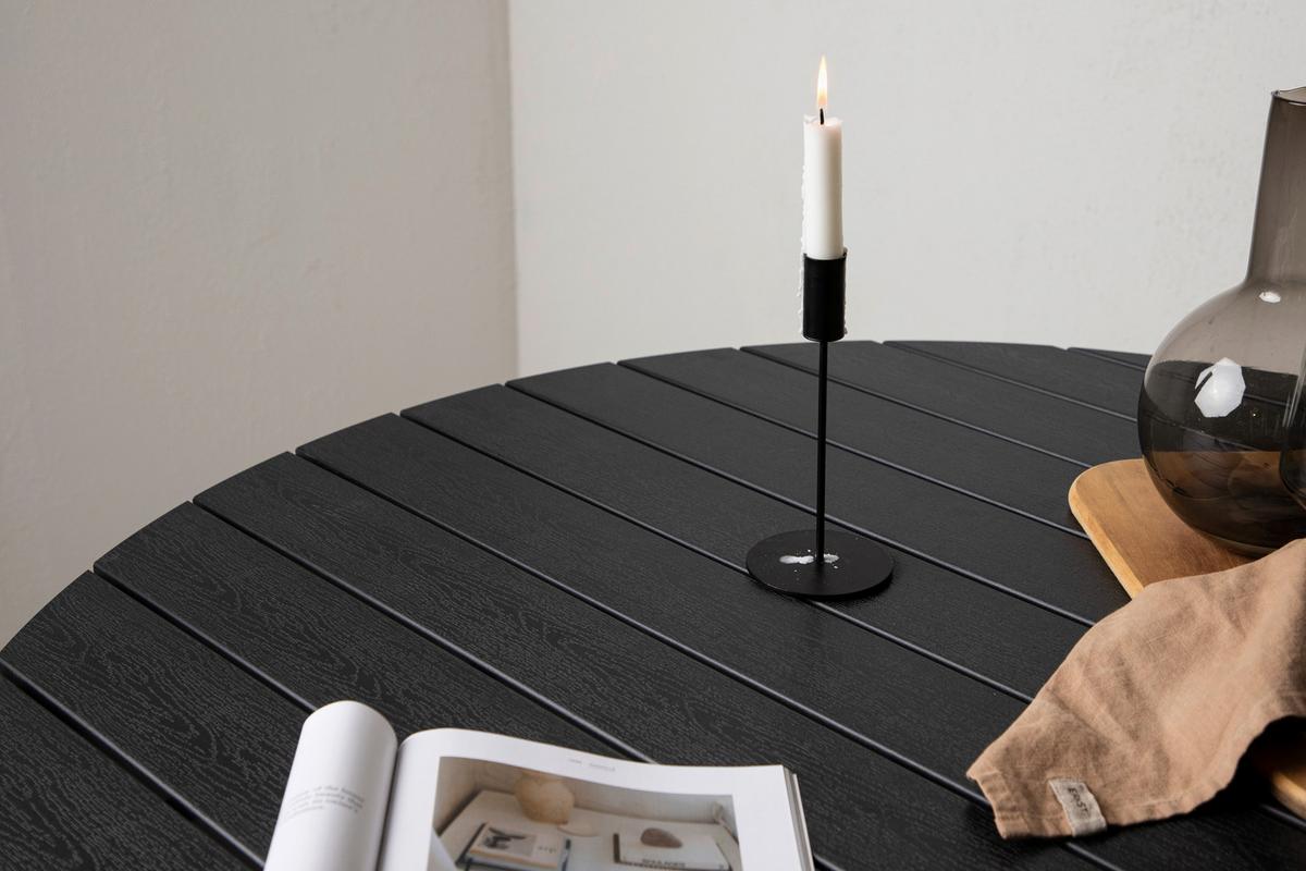 Gartentisch Break ca. 120x74 cm Schwarz - Schwarz, KONVENTIONELL, Kunststoff/Metall (120/74cm) - Gardenson