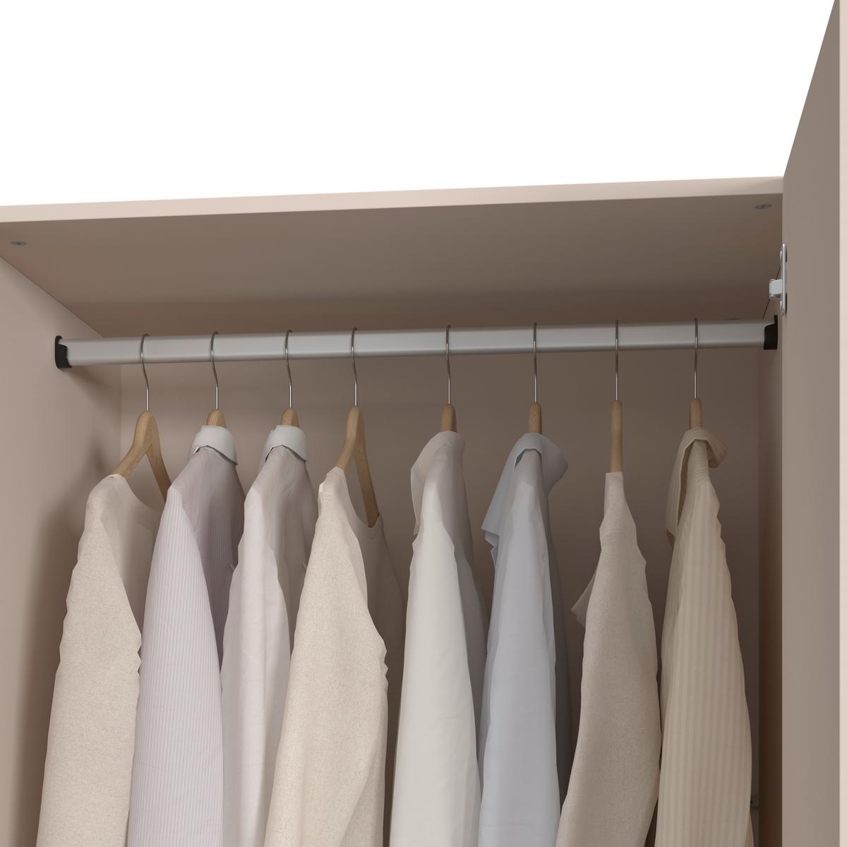Drehtürenschrank Vivaldi -Exklusiv- - Kaschmir/Chromfarben, Konventionell, Holzwerkstoff/Metall (245/210/55cm) - Mömax