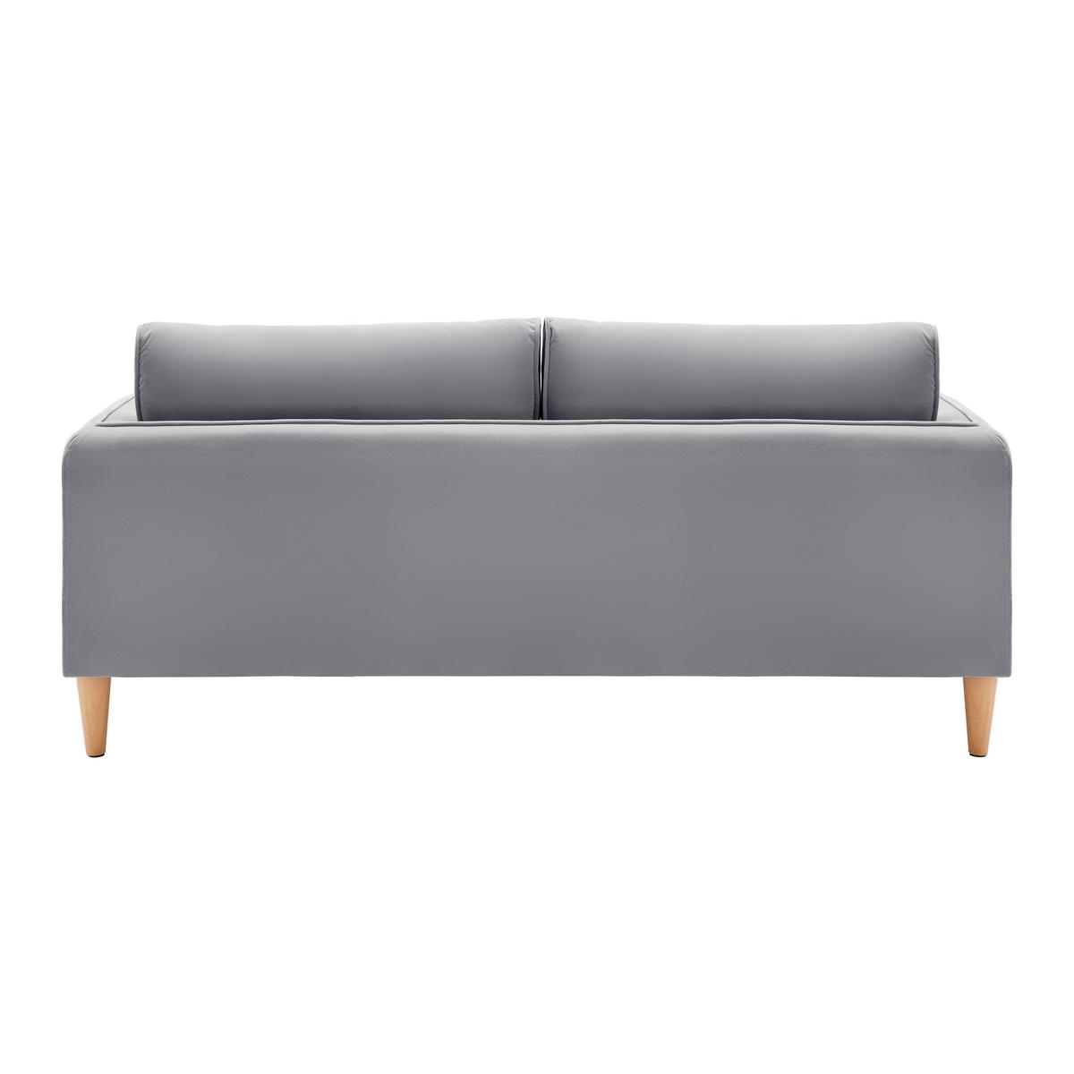Sofa Livia Grau Samt - Naturfarben/Grau, MODERN, Holz/Textil (176/78/76cm) - Bessagi Home