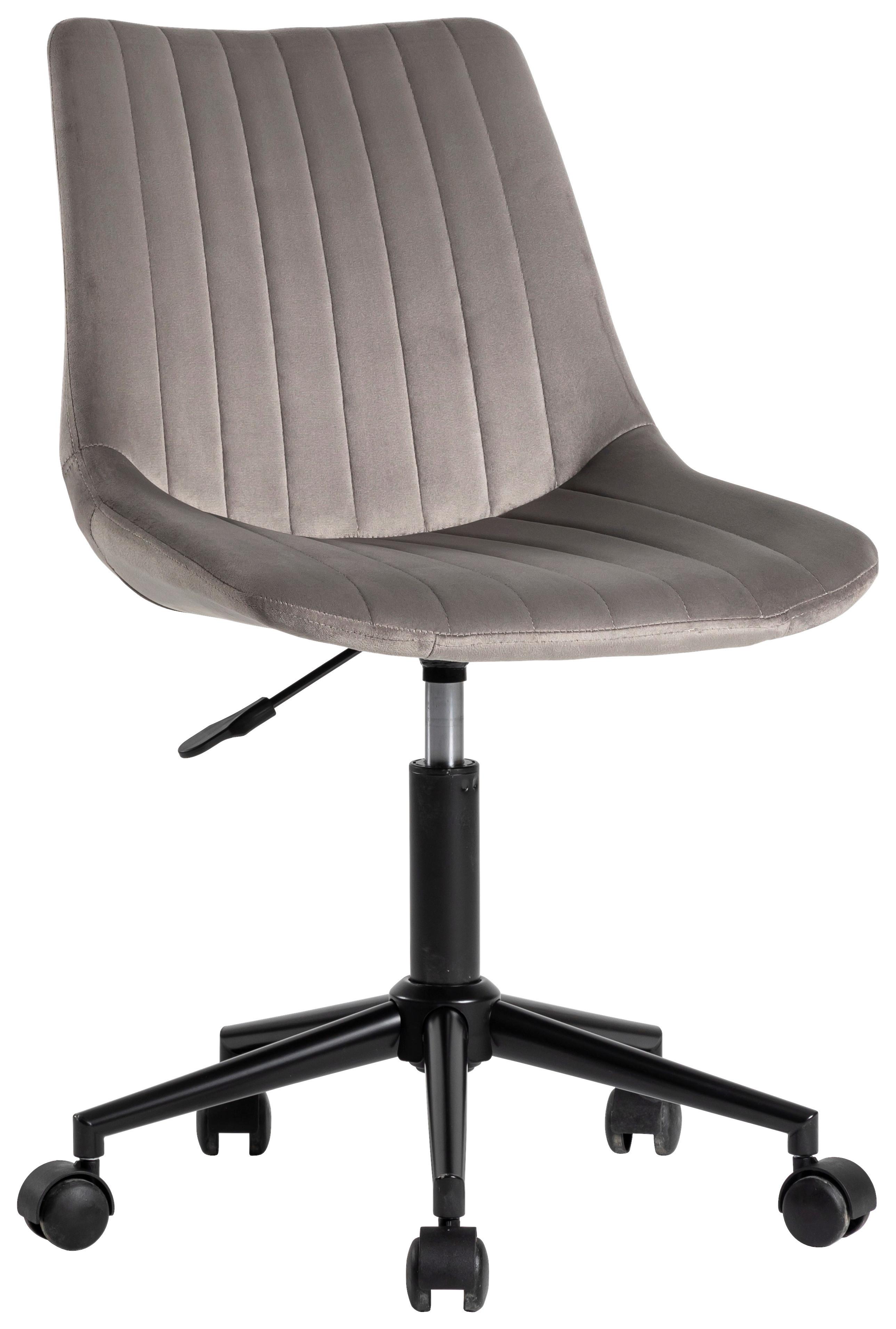 Uredska Stolica Blush - siva/crna, Moderno, metal/tekstil (50/81-93/57cm) - Modern Living
