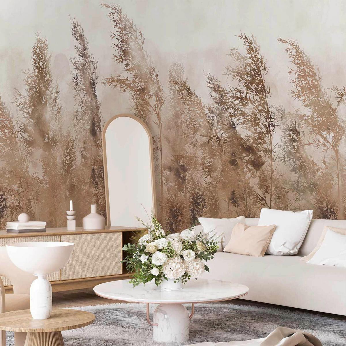 Fototapeta Tall Grasses, 400x280cm - svetlo rjava/bež, Trendi, tekstil (400/280cm) - artgeist