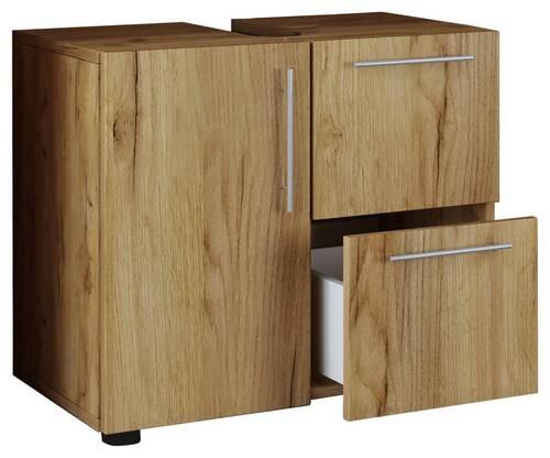 Waschbeckenunterschrank Flandu ca. 61 cm Honigeiche - Honigeiche/Eichefarben, MODERN, Holzwerkstoff (61/51/32cm) - MID.YOU