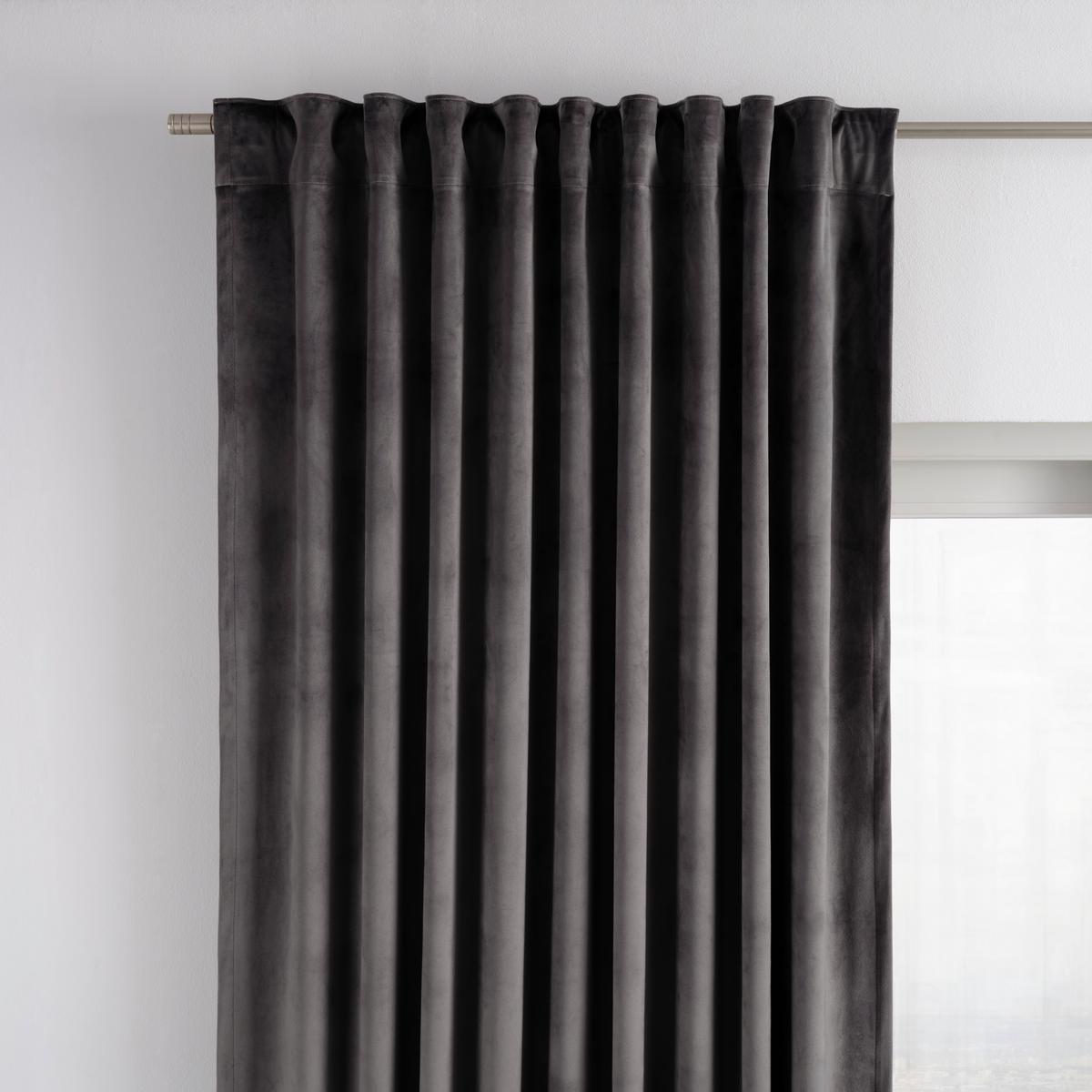 Fertigvorhang Viola Anthrazit ca. 140x245cm - Anthrazit, KONVENTIONELL, Textil (140/245cm) - Premium Living