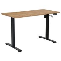 Dvižna Miza Emil 3, Barva Hrasta, Črna, 120x72-118cm - črna/hrast artisan, Trend, kovina/leseni material (120/72-118/60cm)