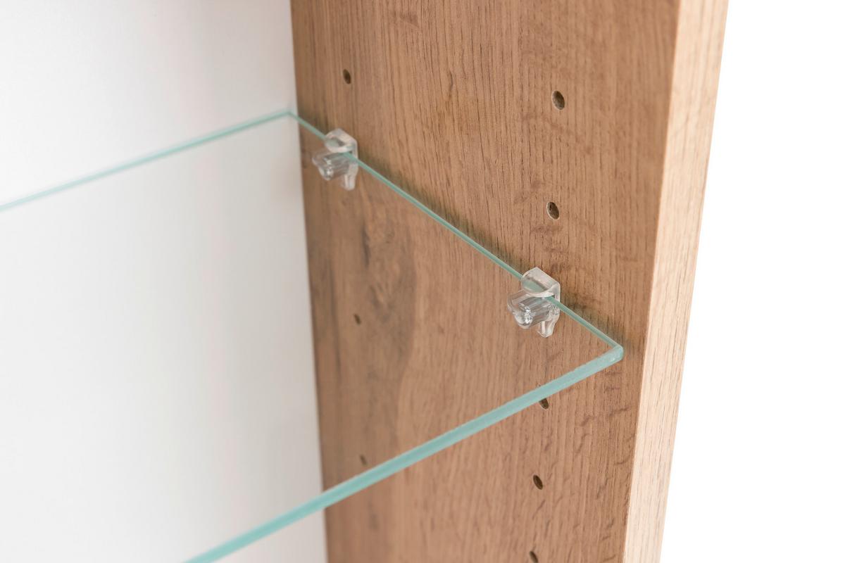 Spiegelschrank Varese ca. 60x64 cm Wotaneiche Dekor - Edelstahlfarben/Eiche Wotan, MODERN, Glas/Holzwerkstoff (60/64/20cm) - Held