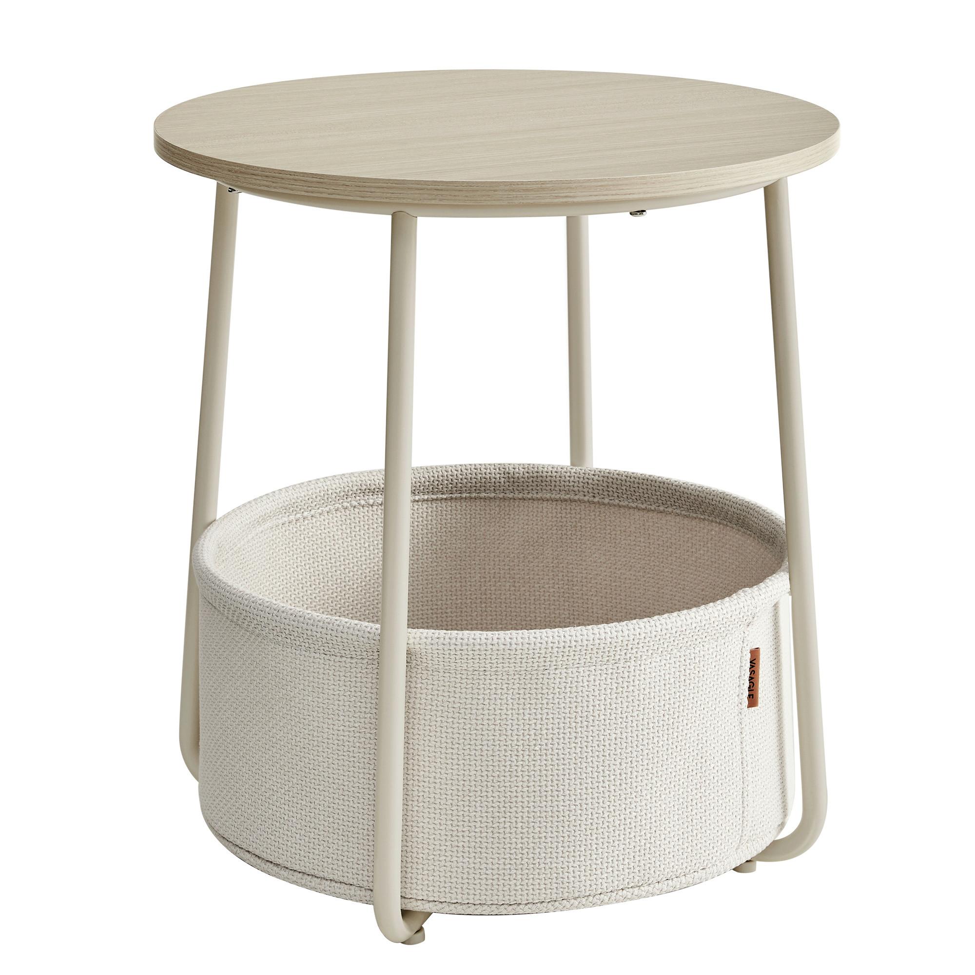 Beistelltisch in Baltimorefarben, rund - Baltimorefarben, Trend, Holzwerkstoff/Textil (45/50/45cm) - MID.YOU