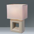 Tischleuchte Quadro, max. 40 Watt - Taupe, Keramik/Textil (17/12/28cm) - Mömax modern living