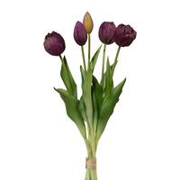 Művirág Tulpen - lila/zöld, Basics, műanyag (39cm)