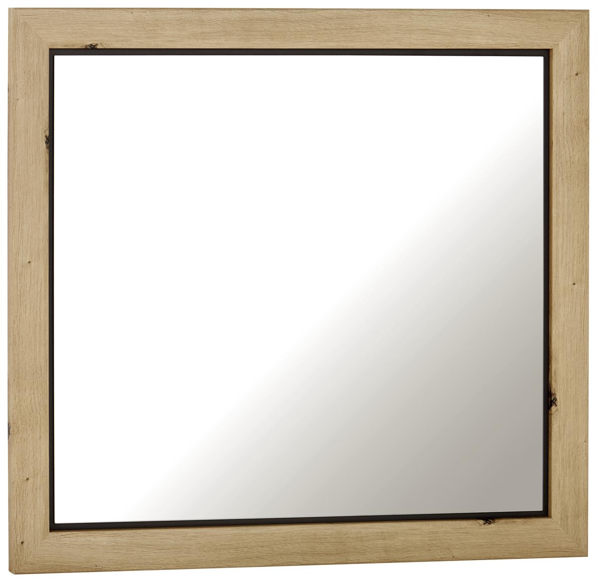 Ogledalo Harvey, 87 X 76 Cm - barve hrasta/antracit, Trendi, leseni material (87/76/2,5cm) - Mömax