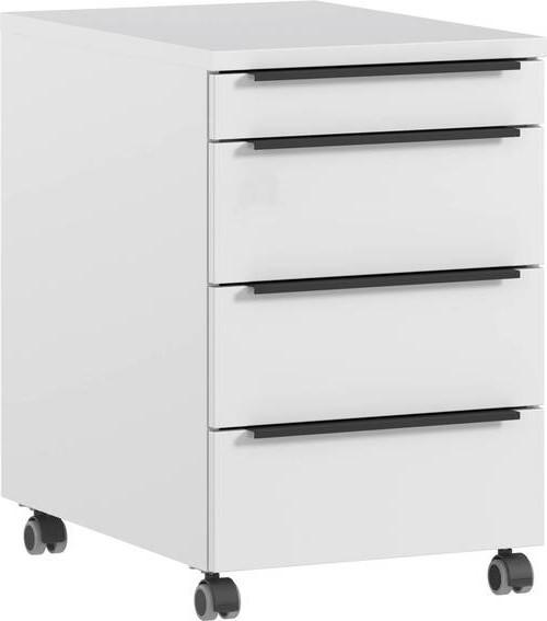 Rollcontainer Ribera Grau - Schwarz/Grau, MODERN, Holzwerkstoff/Kunststoff (42/63/60cm) - Premium Living