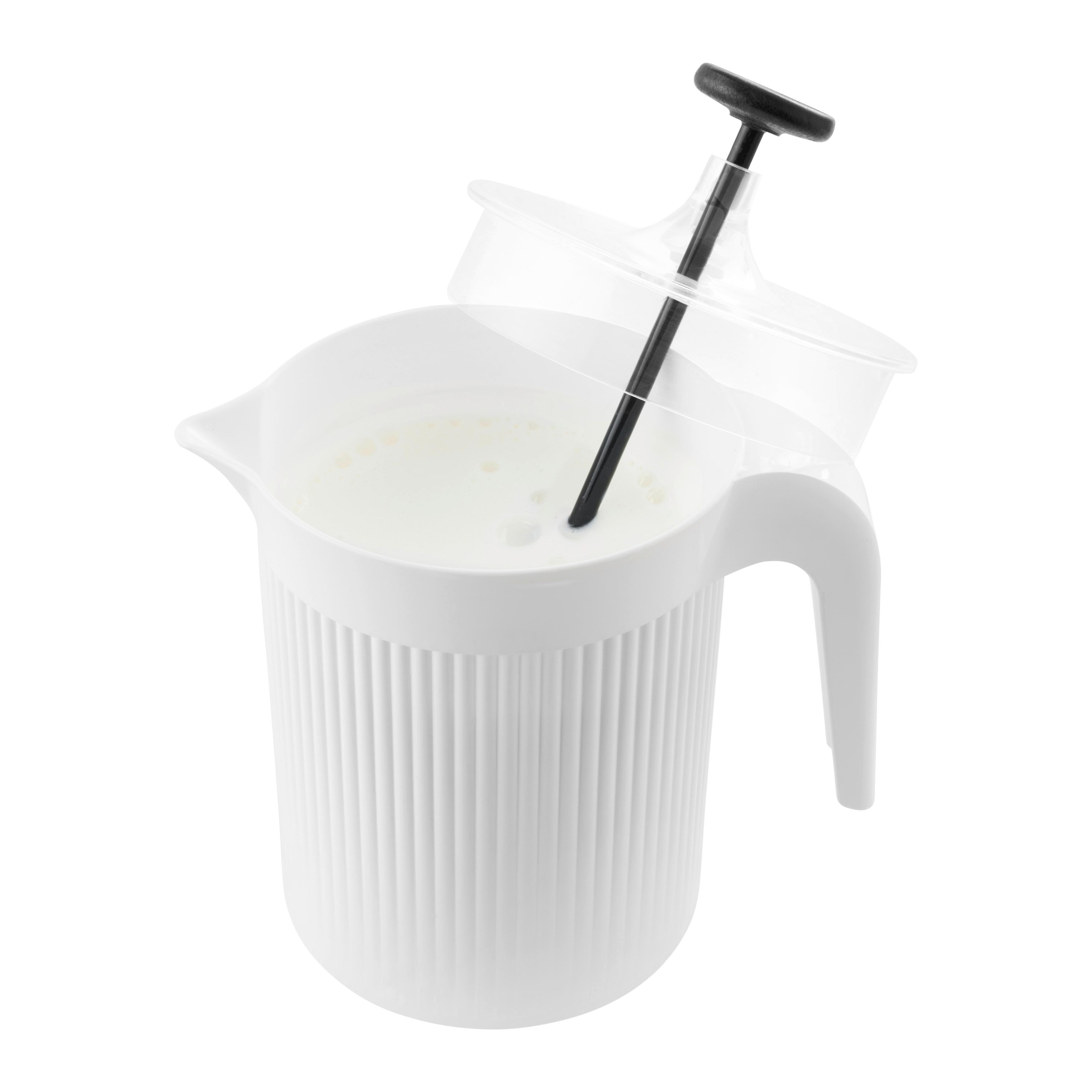 MILCHSCHÄUMER DIEGO 0,5L - Weiß Hochglanz, KONVENTIONELL, Kunststoff (10/14,5/15,3cm) - Mömax