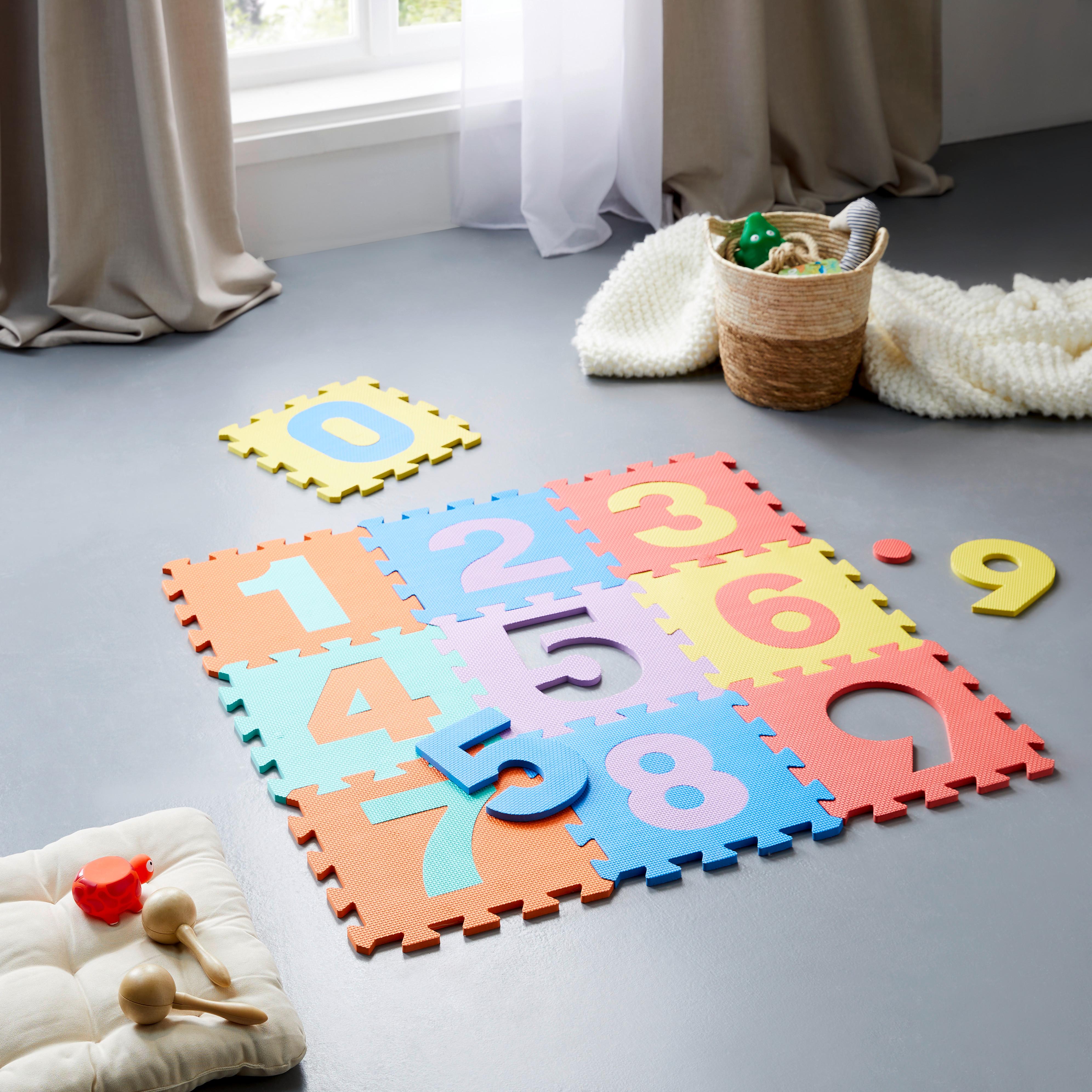 Fußmatte Playmat Bunt 10-teilig je 30x30cm - Multicolor, Basics, Kunststoff (60/60cm) - Modern Living