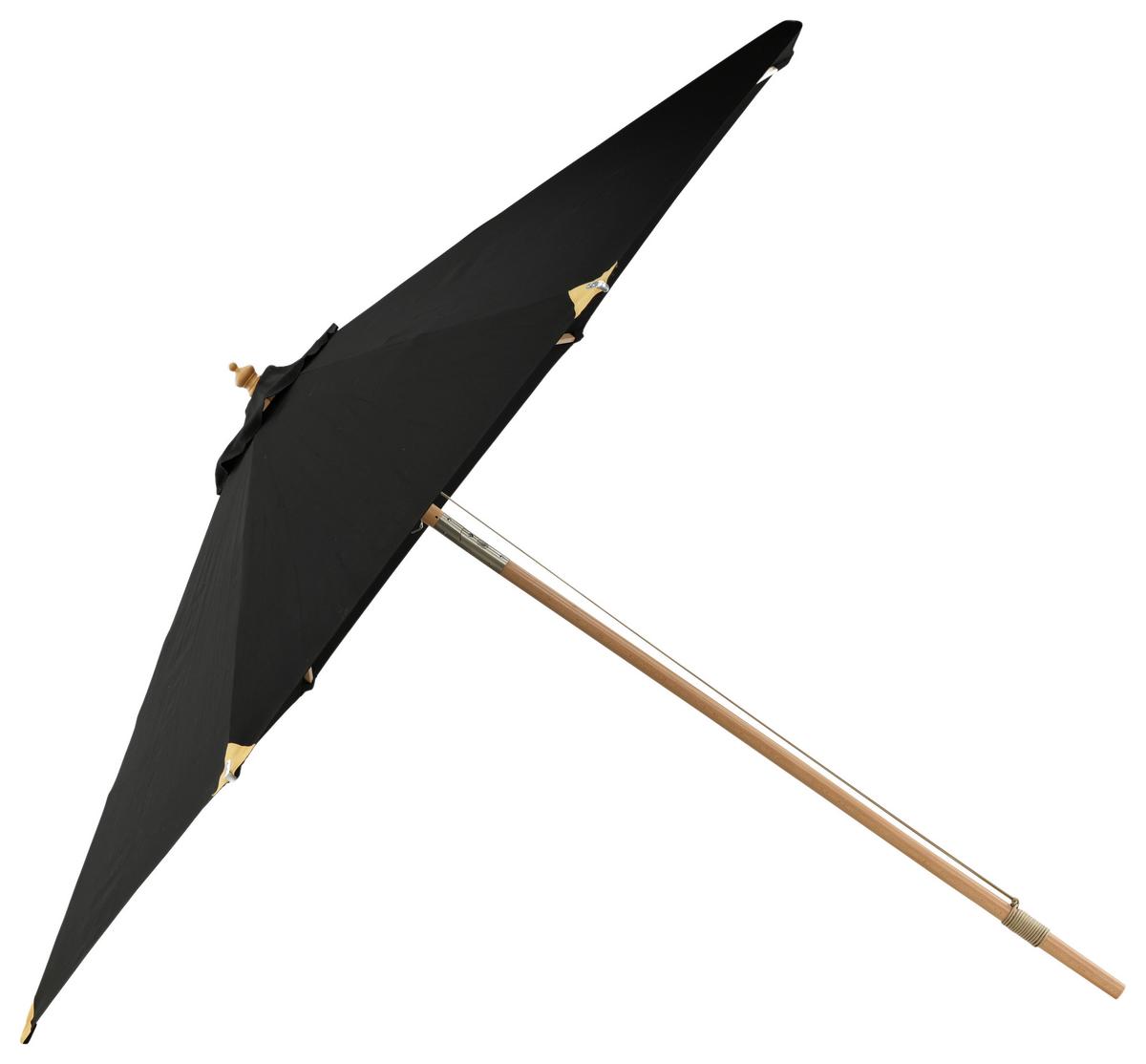 Sonnenschirm Nypo ca. 330 cm Schwarz - Schwarz, KONVENTIONELL (330/258/330cm) - Gardenson
