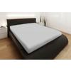 Gumis Jersey Lepedő Deluxe 100x200cm - világosszürke, textil (100/200cm)