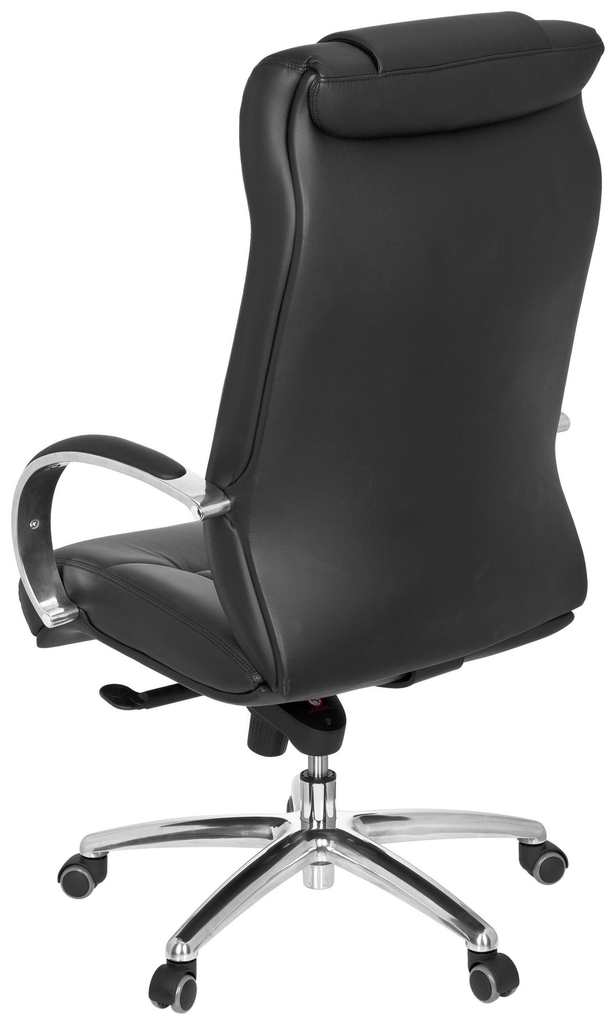 Pisarniški Stol Xxl G 600, Črna - srebrne barve/črna, Basics, kovina/umetna masa (60/131/49cm) - MID.YOU