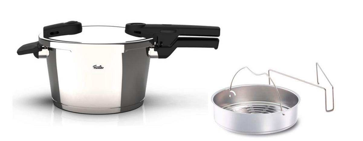 SZYBKOWAR 600-410-06-070/0 FISSLER - kolor srebrny, Basics, metal (22cm) - Fissler