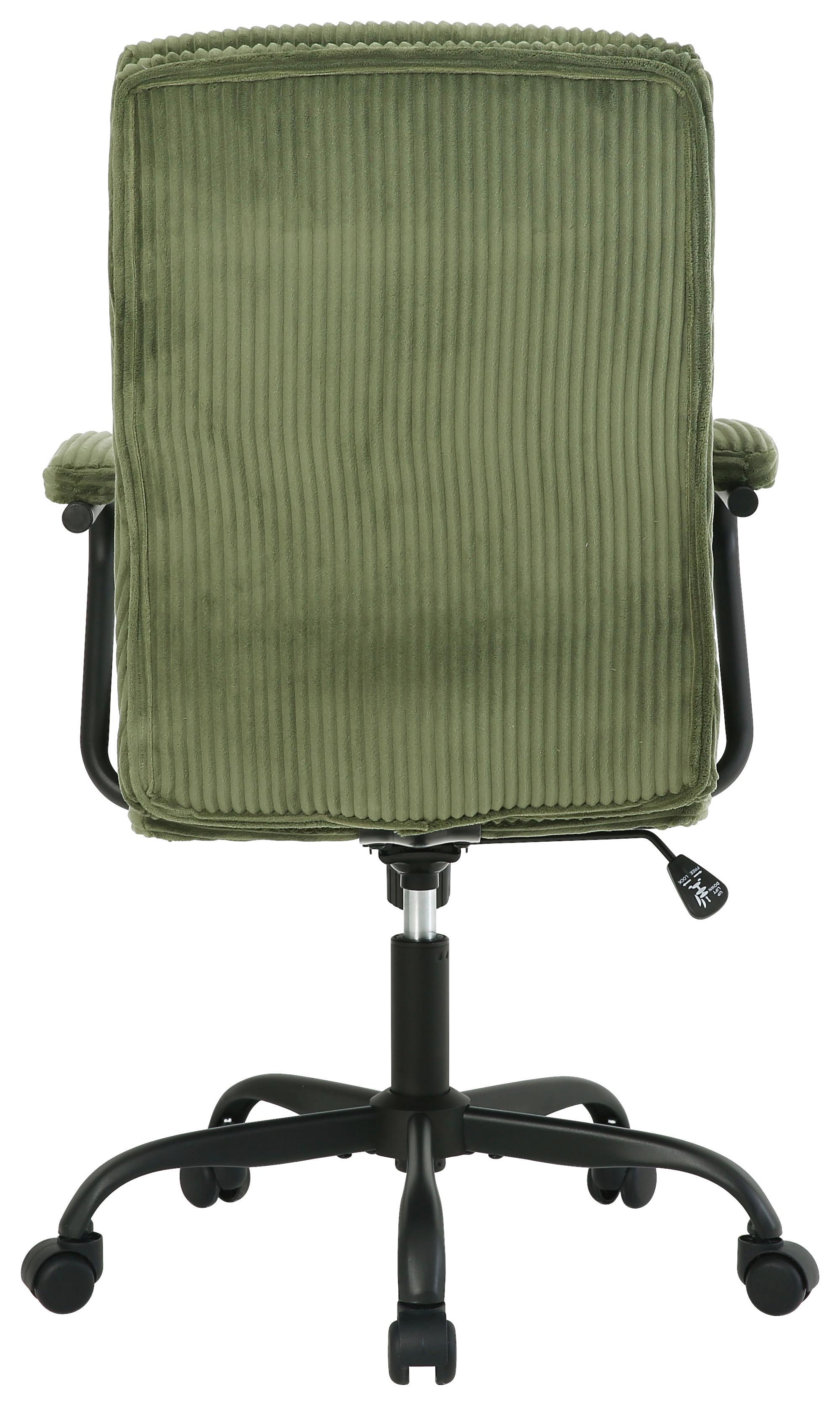 SNURRSTOL MANHATTAN 2 - grön/svart, Modern, metall/trä (58/102-112/64,5cm) - Mömax
