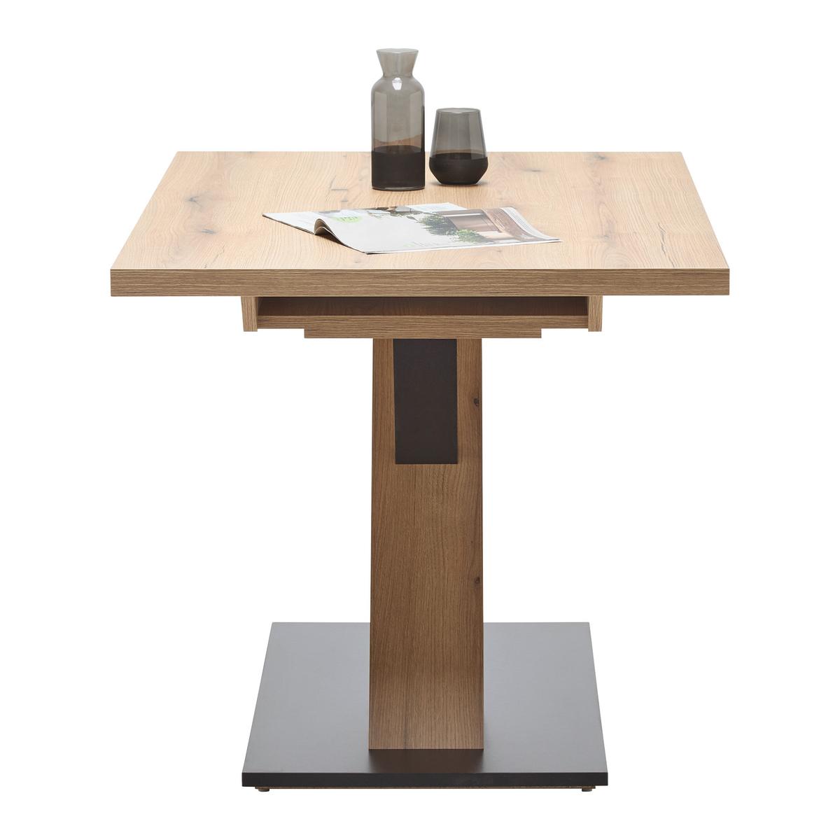 Esstisch Kassel Schwarz/Eichefarben - Eichefarben/Schwarz, MODERN, Holzwerkstoff (120/80/76cm) - Based