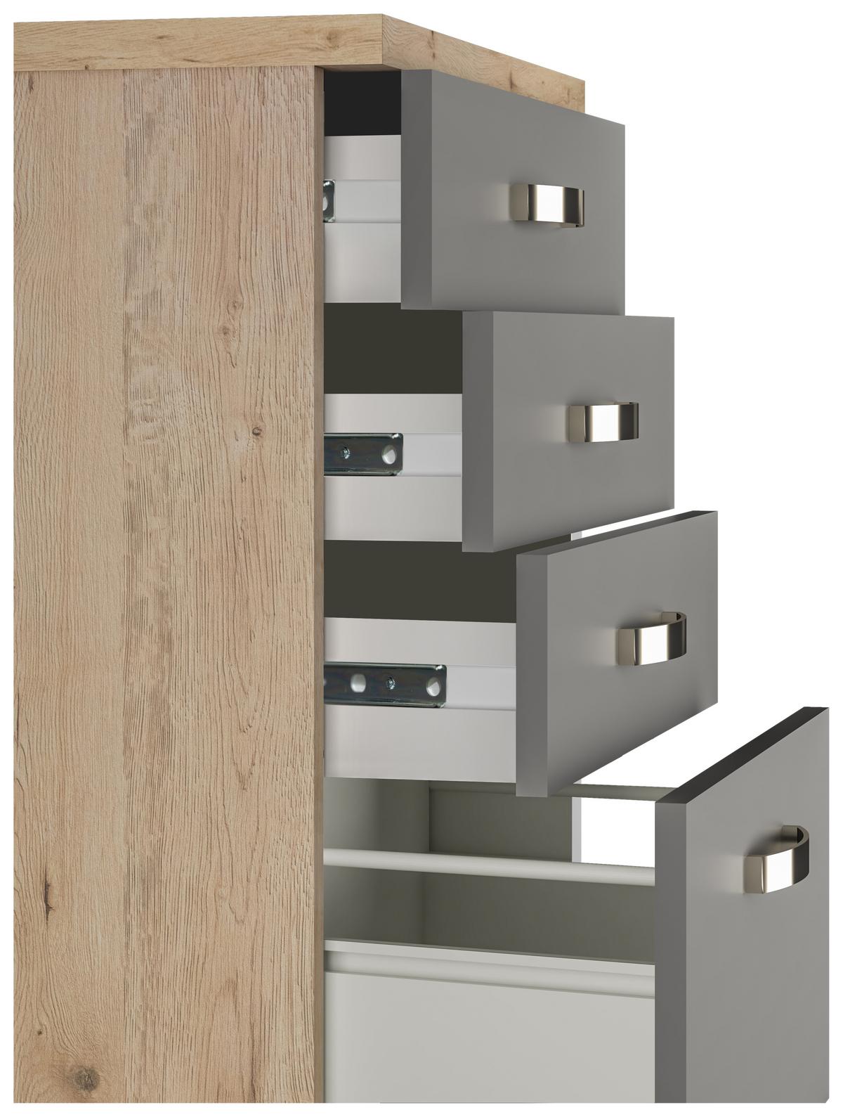 CORP CU SERTARE BUCĂTĂRIE SHADOW   USSA50 - gri închis/stejar San Remo, Modern, material pe bază de lemn (50/85/60cm)