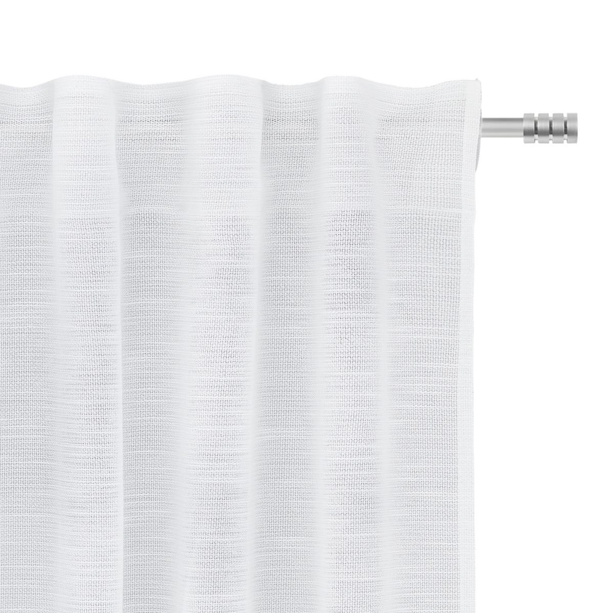 Fertigvorhang Eva in Weiss ca. 140x255cm - Weiss, Romantik / Landhaus, Textil (140/255cm) - Premium Living